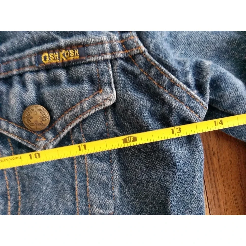 OshKosh B'Gosh Flannel lined Kids denim jacket No Size Tag - See measurements